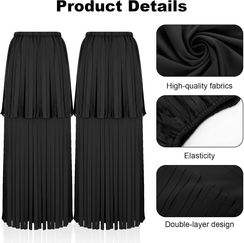 Skicuff Women's Hippie Fringe Boot Covers 60s Leg Warmers Hippie Costume Accessories for Adults, Standard Size, Average Size - Image 3